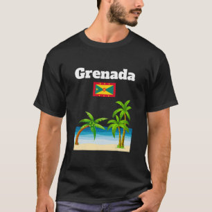Grenada Reise Souvenir Grenadische Flagge Urlaub T-Shirt