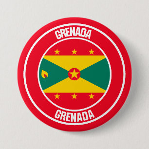 Grenada Round Emblem Button
