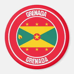 Grenada Round Emblem Magnet