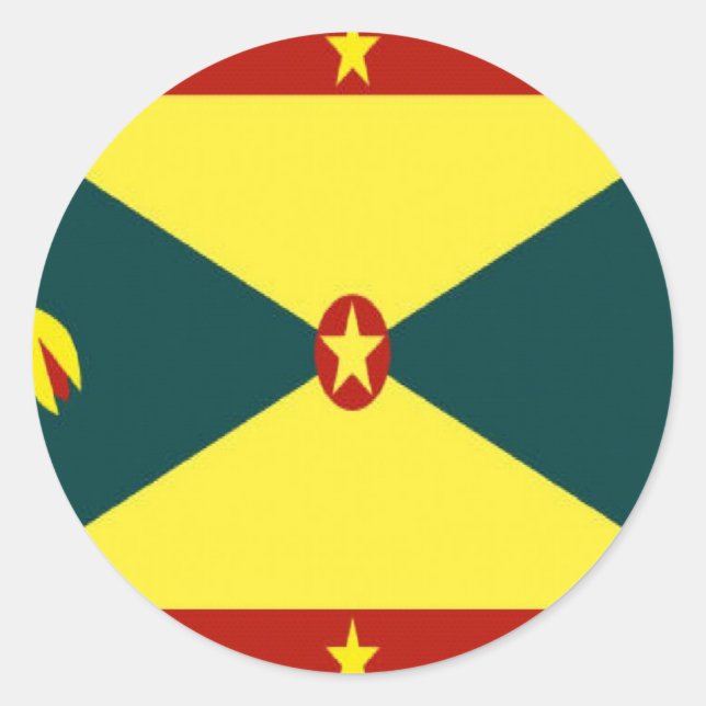 Grenada Runder Aufkleber (Vorderseite)