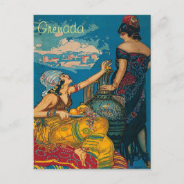 Grenada, Spanien, zwei Mädchen, Vintage-Postkarte Postkarte
