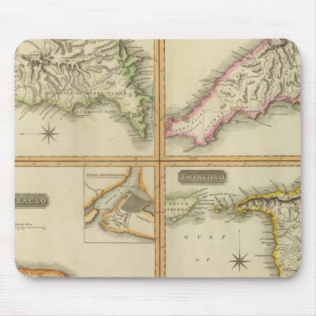 Grenada, Tobago, Trinidad, Curacao Mousepad (Vorne)