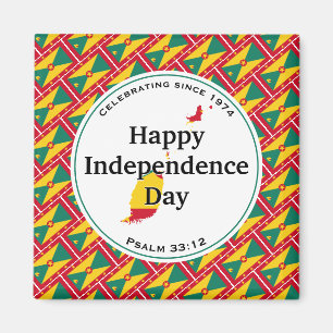 GRENADA UNABHÄNGIGKEIT Grenadische Flaggenschrift Magnet