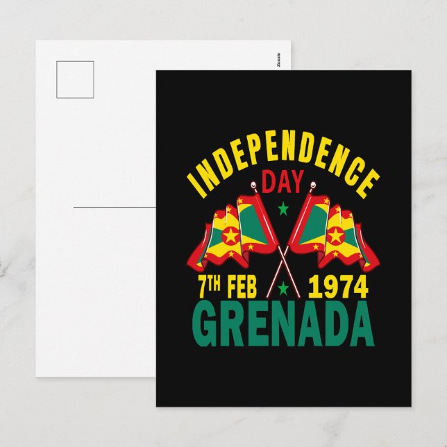 Grenada Unabhängigkeitstag Feiertagspostkarte (Vorne/Hinten)