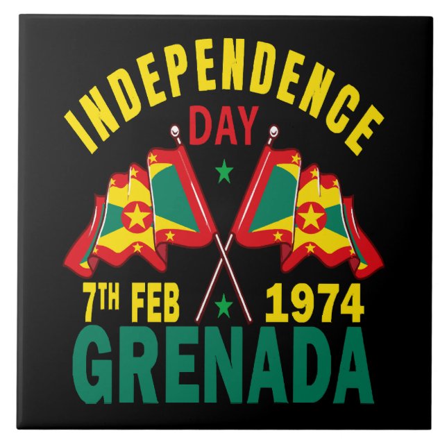 Grenada Unabhängigkeitstag Fliese (Vorderseite)