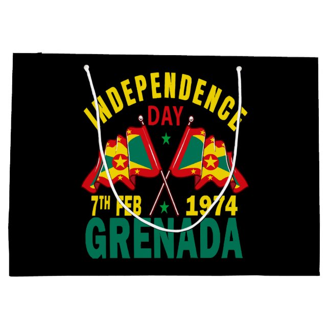Grenada Unabhängigkeitstag Große Geschenktüte (Rückseite)