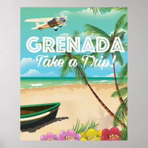 Grenada Vintag Vacation Travel Poster