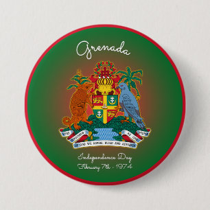 Grenada-Wappen Button