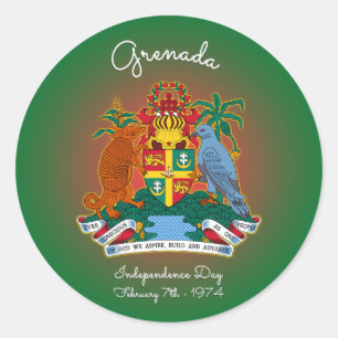 Grenada-Wappen Runder Aufkleber
