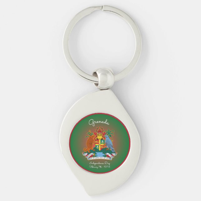 Grenada-Wappen Schlüsselanhänger (Vorderseite)