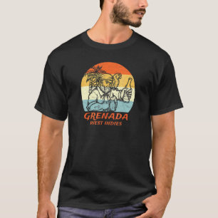 Grenada West Indies Vintag Pirate & Parrot Vacati T-Shirt