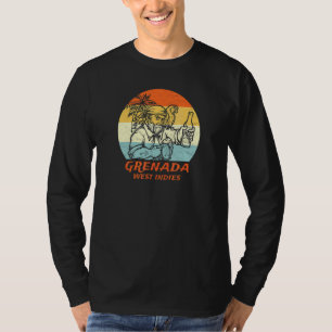 Grenada West Indies Vintag Pirate & Parrot Vacati T-Shirt