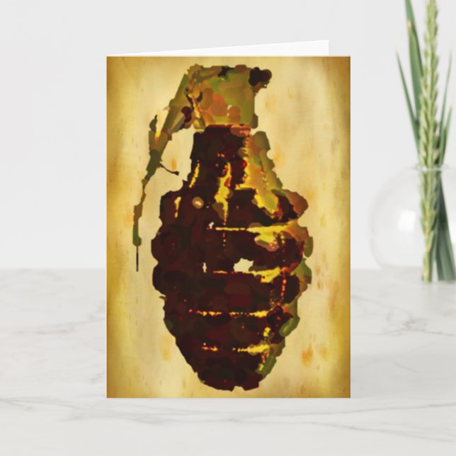 Grenade Greeting Card Karte (Vorderseite)