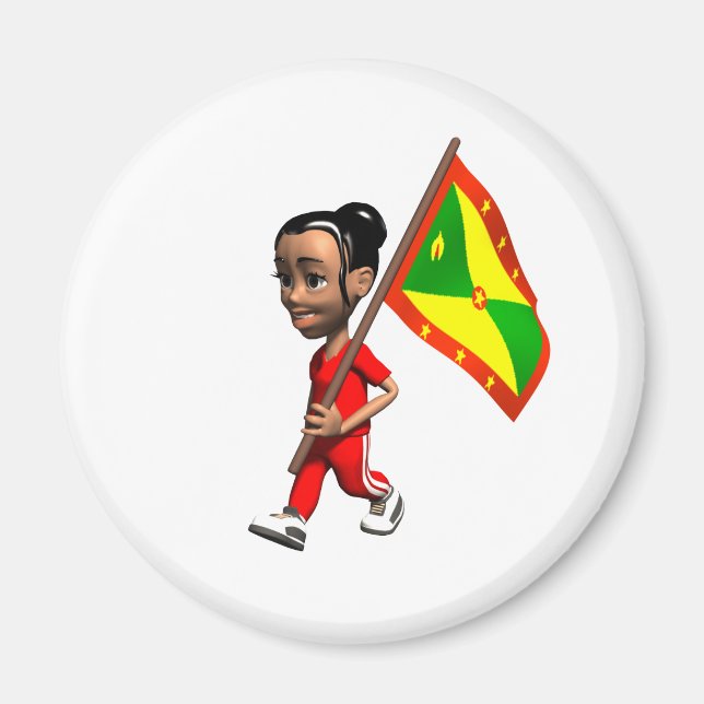 Grenadian Girl Magnet (Vorne)