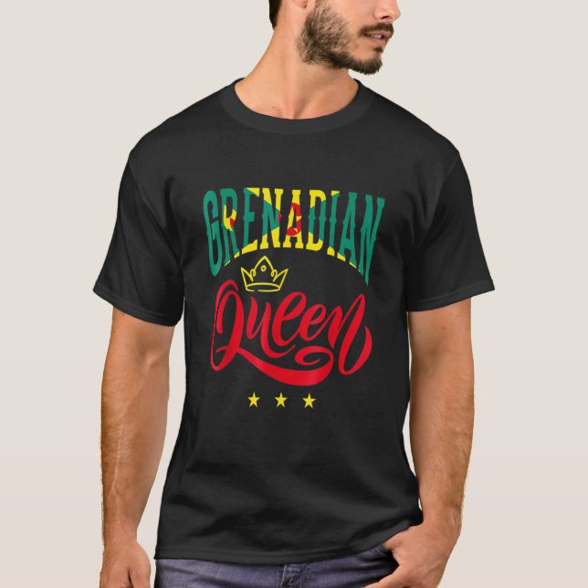 Grenadian Queen Grenada Grenadians 1 T-Shirt (Vorderseite)