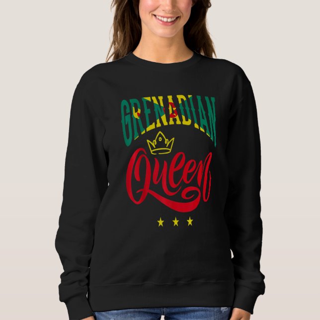 Grenadian Queen Grenada Grenadians   Sweatshirt (Vorderseite)