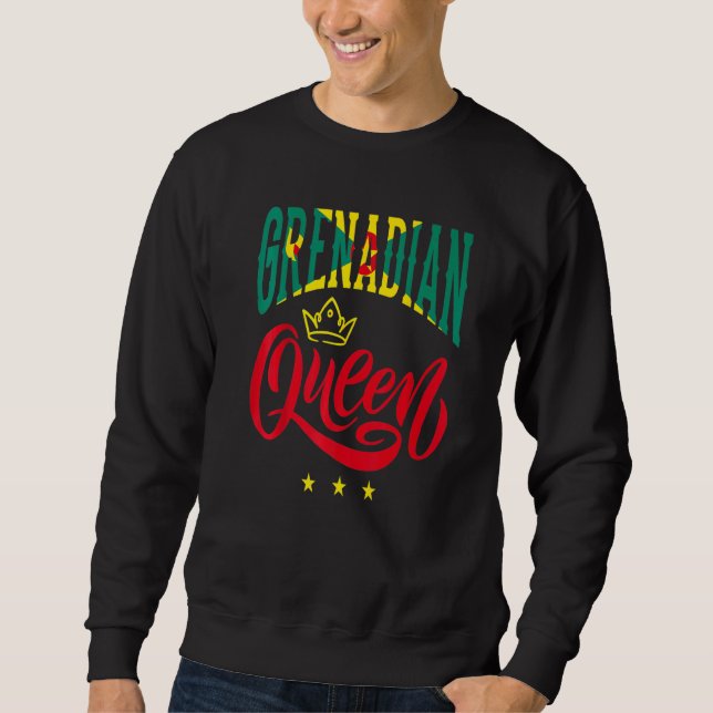 Grenadian Queen Grenada Grenadians   Sweatshirt (Vorderseite)