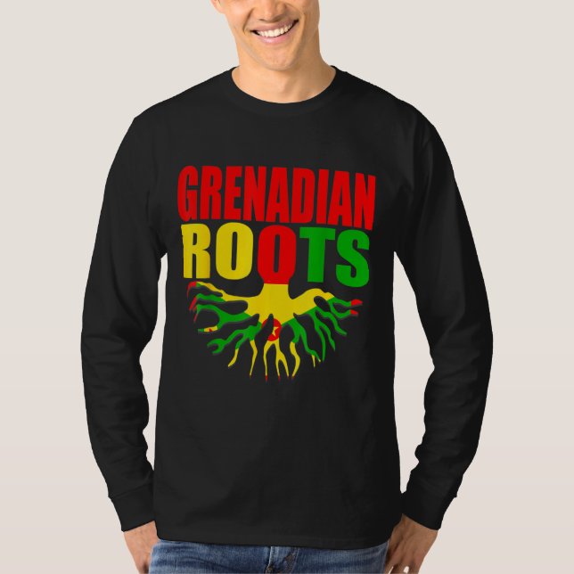Grenadian Roots Grenada Pride Flag T-Shirt (Vorderseite)