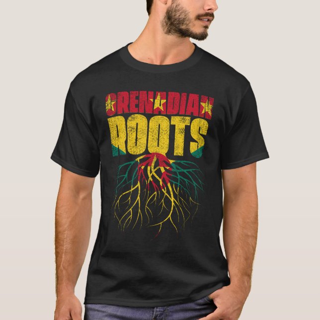 Grenadierfahne Roots Grenada T-Shirt (Vorderseite)