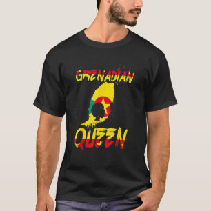 Grenadische Königin Grenada Flag Pride Afro Pride T-Shirt