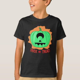 Grenn Alien Ein-mit Augen Spooky Halloween Pumpkin T-Shirt