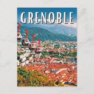 Grenoble Foto Vintage Postkarte