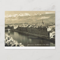 Grenoble, vue generale des alpines