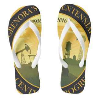 Grenora Centennial Offizielles Logo Flip Flops