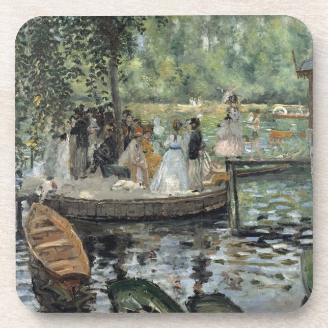 Grenouillere Renoir Impressionist Malerei Art Getränkeuntersetzer (Vorderseite)