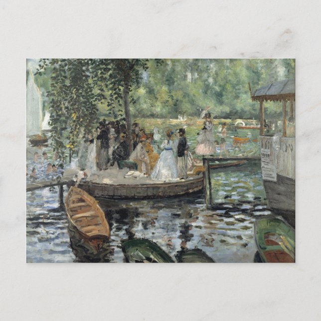 Grenouillere Renoir Impressionist Malerei Art Postkarte (Vorderseite)