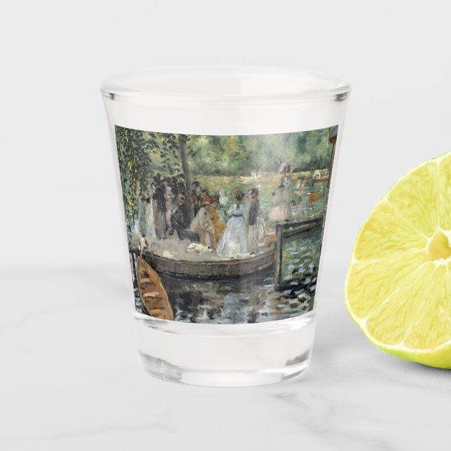 Grenouillere Renoir Impressionist Malerei Art Schnapsglas (Vorderseite)