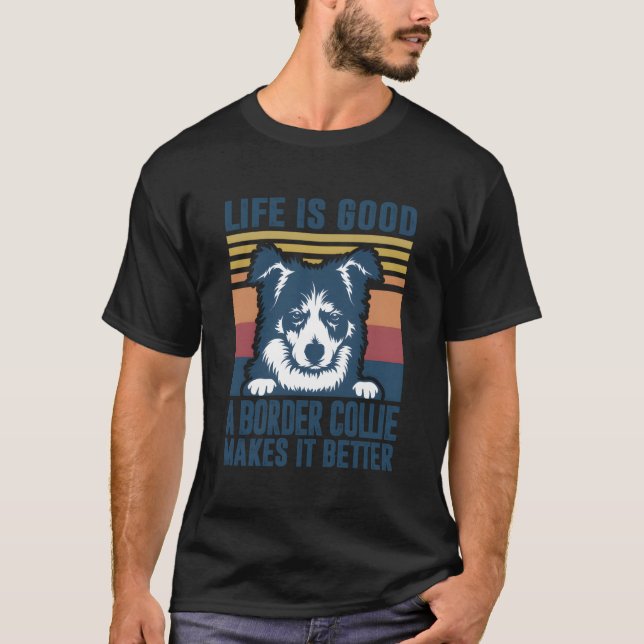 Grenz-Collie Geschenke für Frauen Männer Hunde Mam T-Shirt (Vorderseite)