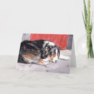 Grenz-Collie-Grußkarte Karte