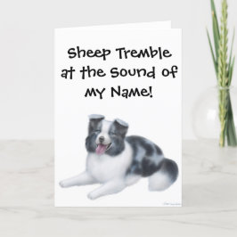 Grenz-Collie Herding-Hund-Grußkarte Karte