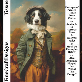 Grenz-Collie-Hund im Herbst/Herbst DV9L Decoupage Seidenpapier