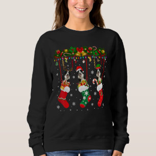 Grenz-Collie Sock Xmas Rentier Santa Elf Hund Sweatshirt