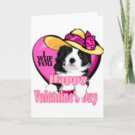 Grenz-Collie-Valentinstag-Geschenke Feiertagskarte