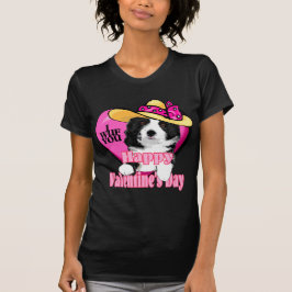 Grenz-Collie-Valentinstag-Geschenke T-Shirt
