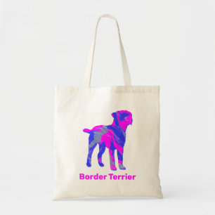 Grenz Terrier Dog Hot Pink & Blue Tragetasche