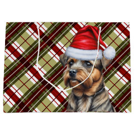 Grenz Terrier Dog Lover Rot und Grün Urlaub Große Geschenktüte