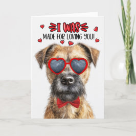 Grenz Terrier Dog Made for Love You Valentine Feiertagskarte