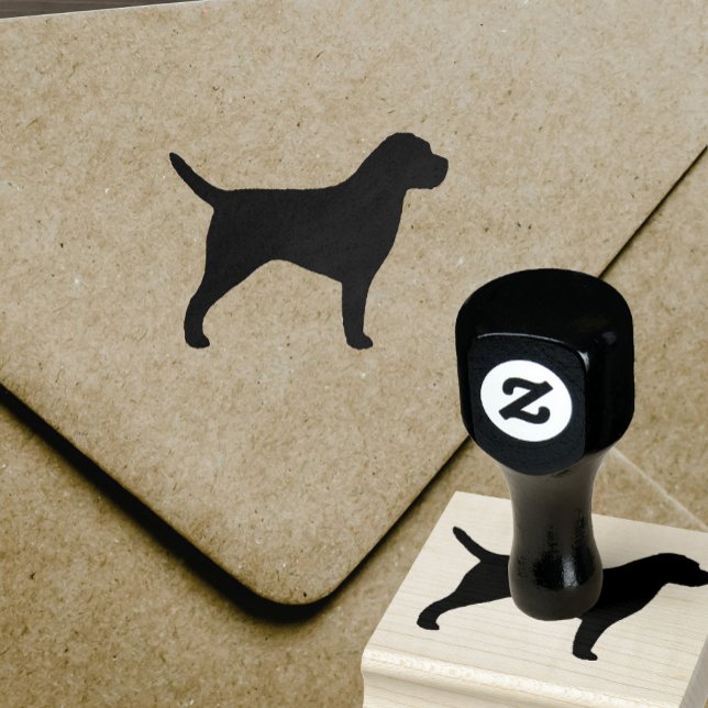 Grenz-Terrier-Hunde Silhouette Gummi-Briefmarke Gummistempel (Von Creator hochgeladen)