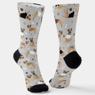 Grenz-Terrier-Knochen und Paws Socken