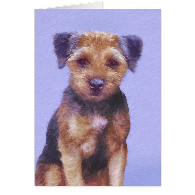 Grenz-Terrier-Malerei - Niedliche Original-Hunde-K (Vorne)