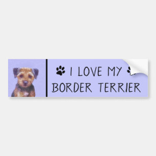 Grenz-Terrier-Malerei - Niedliche Original-Hunde-K Autoaufkleber