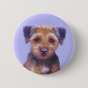 Grenz-Terrier-Malerei - Niedliche Original-Hunde-K Button