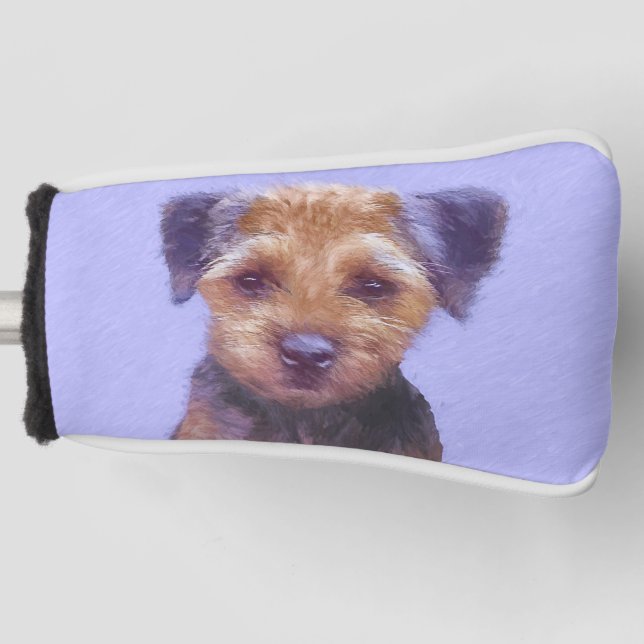 Grenz-Terrier-Malerei - Niedliche Original-Hunde-K Golf Headcover (Vorderseite)