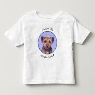 Grenz-Terrier-Malerei - Niedliche Original-Hunde-K Kleinkind T-shirt