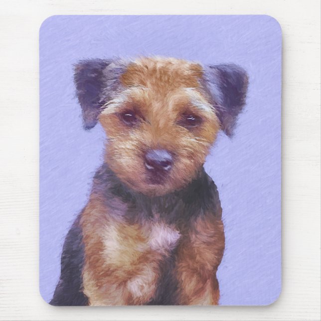 Grenz-Terrier-Malerei - Niedliche Original-Hunde-K Mousepad (Vorne)