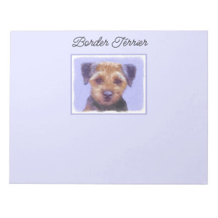 Grenz-Terrier-Malerei - Niedliche Original-Hunde-K Notizblock